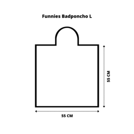 Poncho in badstof, 2-5j, roos, met of zonder naamborduring