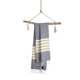 WALRA FOUTA SUNSHADE HAPPINESS, blauw met of zonder naamborduring