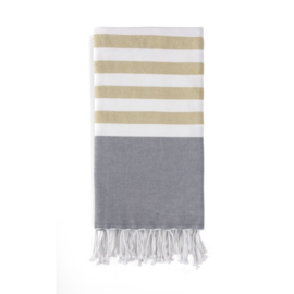 WALRA FOUTA SUNSHADE HAPPINESS, blauw met of zonder naamborduring