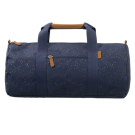 "FRESK" Weekendtasje "Indigo dots" met of zonder naamborduring