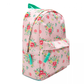 "Isabelle Rose" Rugtasje  bloemen , met of zonder naamborduring