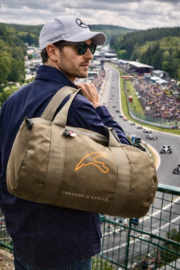 Logeertas / Weekendtas / Sporttas in sterk polyester, kaki, om te laten borduren