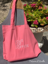 TOTE BAG fuchsia met naamborduring