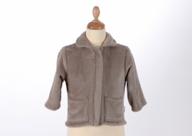 Jasje + rits fleece 2 & 4 jaar taupe