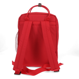"REX LONDON" Rugtasje  rood , met of zonder naamborduring