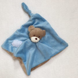 Knuffeldoekje mini, blauw, met of zonder naamborduring