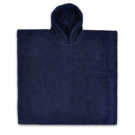 Poncho in badstof, 2-5j, donker blauw, met of zonder naamborduring