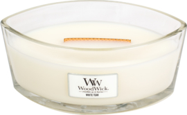 "White Teak" WoodWick candle Ellipse