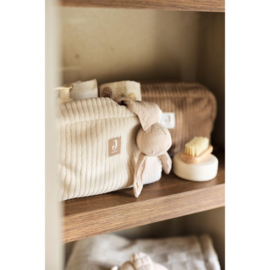 Toilettas ribfluweel - gebroken wit, om te laten borduren