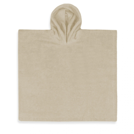 Poncho in badstof, 2-5j, beige, met of zonder naamborduring