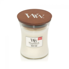 "White Teak" WoodWick candle medium