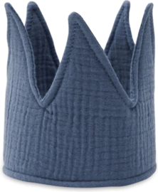 "Jollein" verjaardagskroontje, jeans blauw, met of zonder naamborduring
