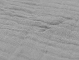 "Jollein" Baby Deken wrinkled cotton 75x100cm, storm grey, met of zonder naamborduring