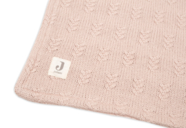 "Jollein" Baby Deken "Grain Knit/fleece" 75x100cm, Wild Rose, met of zonder naamborduring