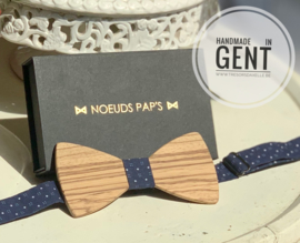 Houten vlinderdas "Noeuds Pap's", in zebrano, large