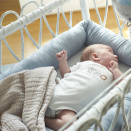 "Nordic coast company" mousseline Baby Deken, ivory white met of zonder naamborduring