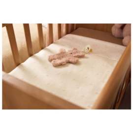 "Jollein" Baby Deken "Cosy knit/velvet" 75x100cm, gebroken wit, met of zonder naamborduring