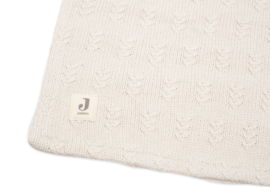 "Jollein" Baby Deken "Grain Knit/fleece" 75x100cm, Oatmeal/gebroken wit, met of zonder naamborduring