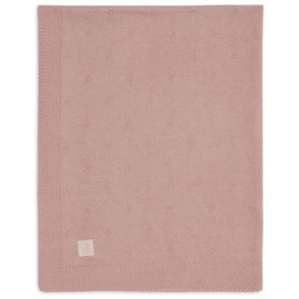 "Jollein" Baby Deken "wild rose/velvet" 75x100cm, gebroken wit, met of zonder naamborduring