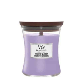 "Amethyst & Amber" WoodWick candle medium