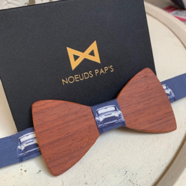 Houten vlinderdas "Noeuds Pap's", in padoek