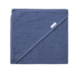 Badcape spons 80x80cm, jeans blauw, met of zonder naamborduring