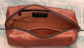 ToiletTas 100% leder "Paul Marius, cognac "