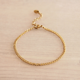 Stalen chain armbandje “small” – goud