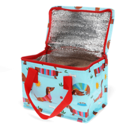 Koeltasje Rex London "Sausage dog blue" met of zonder naam geborduurd