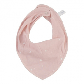 "Little Dutch" Bandana / Slabbetje, little stars pink, met of zonder naamborduring