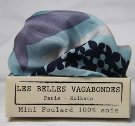 Sjaal "Les Belles Vagabondes, Saigon bleu, 100% zijde