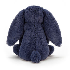 "JELLYCAT" Bashful Bunny, navy, met of zonder naamborduring