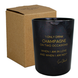 "My Flame" SOJAKAARS - I ONLY DRINK CHAMPAGNE ON 2 OCCASIONS... - GEUR: WARM CASHMERE