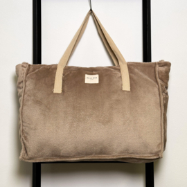 Weekendtas "De la Mure" in fluffy taupe