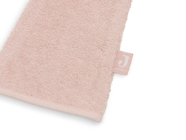 "Jollein" lang washandje, pale pink, met of zonder 1 letterborduring