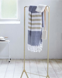 WALRA FOUTA SUNSHADE HAPPINESS, blauw met of zonder naamborduring