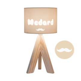 Gepersonaliseerde sfeerlamp "My Little Lamp", drie-poot/naturel