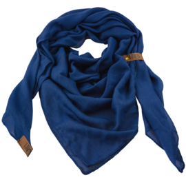 Sjaal "LOT83", Puk, driehoekig donker blauw