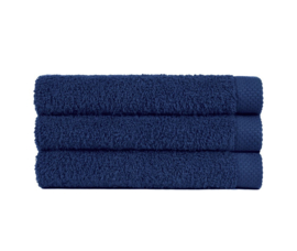 Handdoek donker blauw (50 x 100) + 1 naam geborduurd