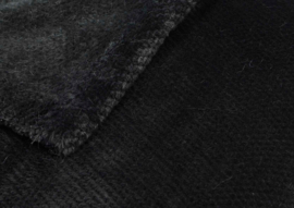 Fleecedeken "Calin" 130 x 170 zwart met of zonder naam geborduurd