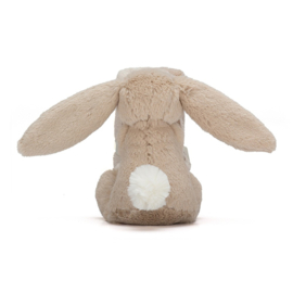 Knuffeldoekje konijn "Jellycat" taupe + 1 naam geborduurd