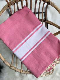 STRANDLAKEN /FOUTA, 1X2m, Bonbon, met naamborduring