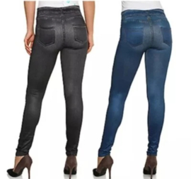Stretch jeans leggings Slimmaxx - blauw & zwart