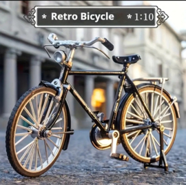 Diy zelf bouwen retro fiets met bewegende delen - schaal 1:10
