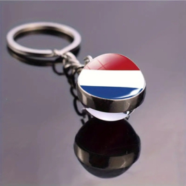 Nederlandse vlag globe sleutelhanger
