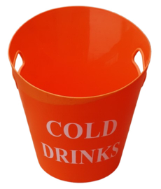 Oranje ice bucket wijnkoeler - bierkoeler