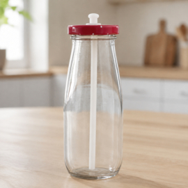 Flessenrek met 3 glazen flessen - Winter Kerst Sinterklaas  inspiratie