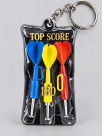 Set van 12 Mini dart pijltjes set in hoesje - sleutelhanger