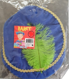 Sinterklaas Pieten baret rood en blauw