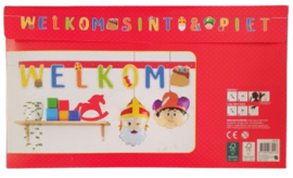 Sinterklaas welkom Sint en Piet decoratie slinger  honeycombs